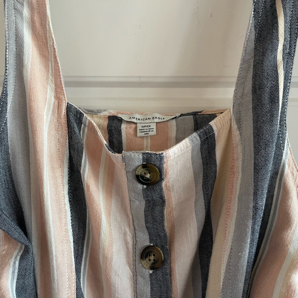American Eagle Pastel Striped Romper - Picture 8 of 8